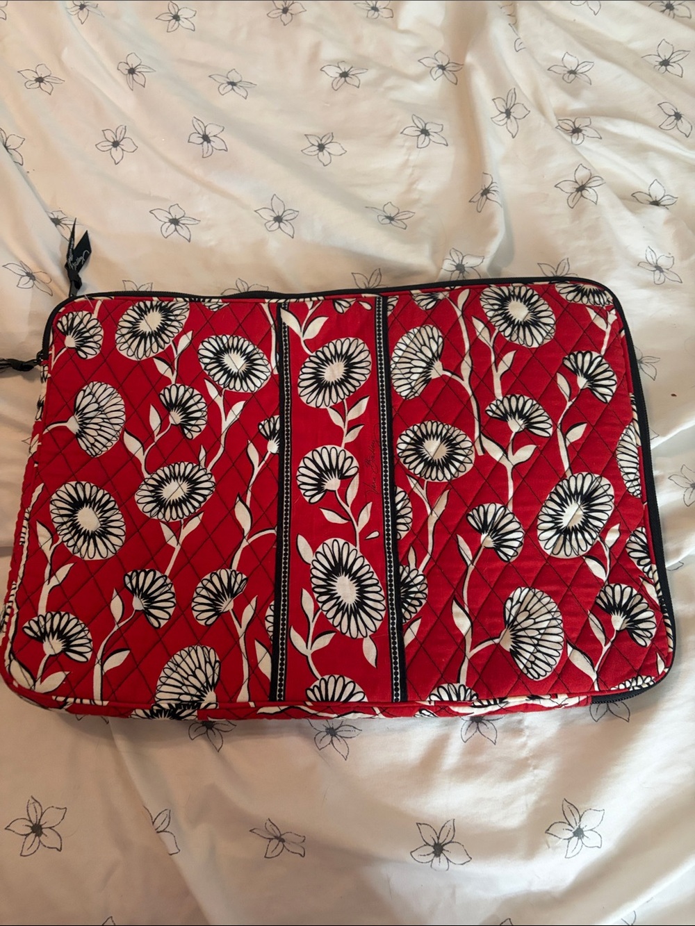 Vera Bradley Quilted Red Floral Laptop Sleeve - Women Bags